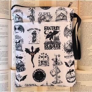 Book Sleeve Book Lover Gifts Book Protector with Zipper, Book Fantasy cover